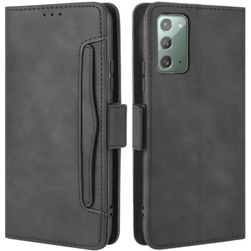 Coque Pour Samsung Galaxy Note 20, Housse À Rabat En Premium Pu Cuir Flip Cover Case Antichoc Portefeuille Etui Pour Samsung Galaxy Note20 5g Coque, Noir