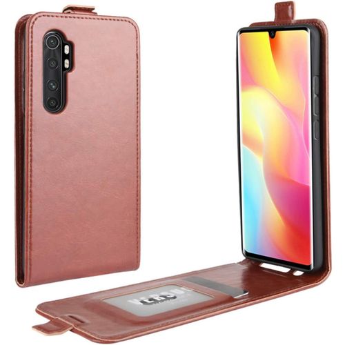 Coque Pour Xiaomi Mi Note 10 Lite, Protection Housse En Cuir Pu Portefeuille Flip Cover Case Antichoc Magnétique Etui Pour Xiaomi Mi Note 10 Lite Coque Marron