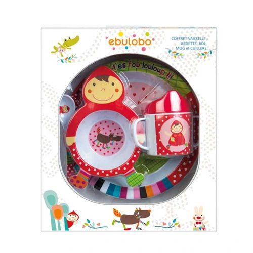 Coffret Cadeau Vaisselle Petit Chaperon Rouge Ebulobo Pour Bébé