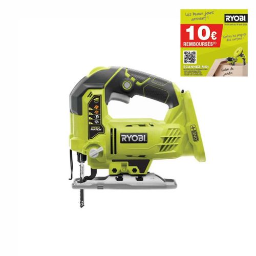 Scie sauteuse pendulaire RYOBI 18 V One+ - Sans batterie ni chargeur - R18JS-0