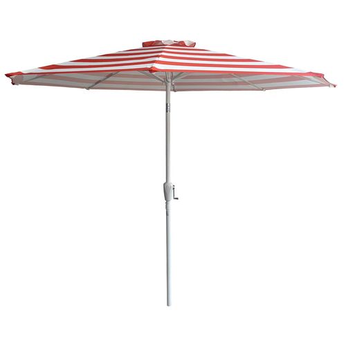 Parasol Droit Bandol Rond 2,70m De Diamètre À Rayures Orange