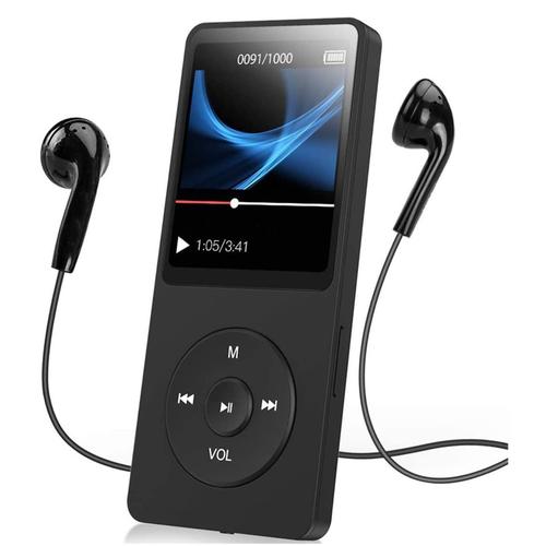 Lecteur MP3 avec Bluetooth, Lecteur de Musique Portable HiFi MP3 MP4 avec écran de 1,77 Pouces, Lecteur MP3 pour Enfants (Avec carte mémoire 32G)