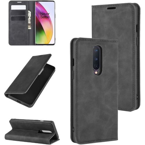 Portefeuille Flip Coque Pour Oneplus 8 Noir