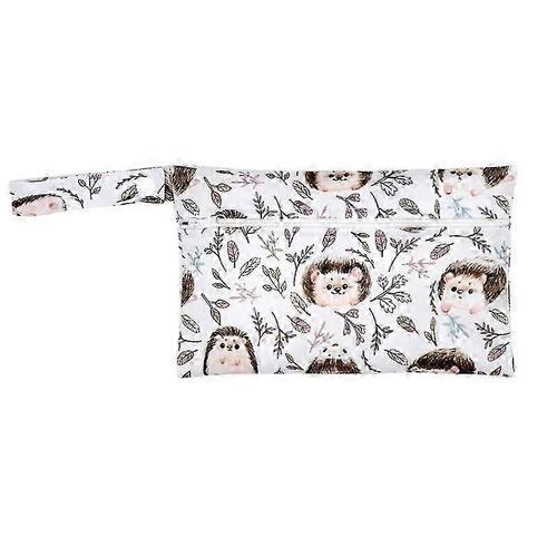 Sac À Couches Imperméable À L¿Eau Pour Bébé Cartoon Animal Floral Print Réutilisable Wet Dry Nappy Zipper Handbag Stroller Carry Pack Outdoor Travel Storage Pocket Pouch