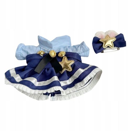 Robe de poupée 2 pièces et costume oreilles de lapin pour poupées de 17 cm