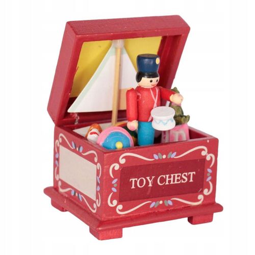 Coffre À Jouets Pour Maison De Poupée Rempli De Jouets, Projet D'artisanat Décoratif À L'ancienne