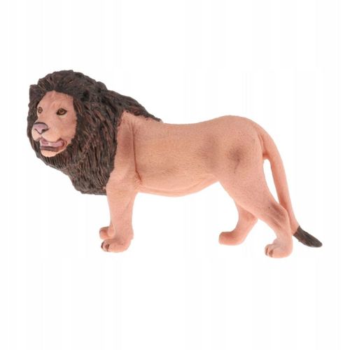 Figurines d'animaux réalistes, mini figurines, modèles pour gâteaux, lion mâle