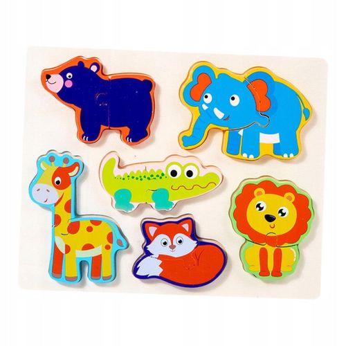 Puzzles En Bois Pour Tout-Petits, Jouets Montessori Pour 1 2 3 Ans Animal A