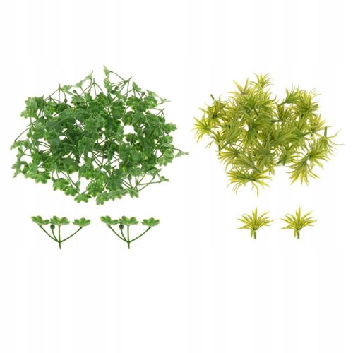 100x Simulation Miniature Herbe Train Herbe Paysage Chemin De Fer Vert