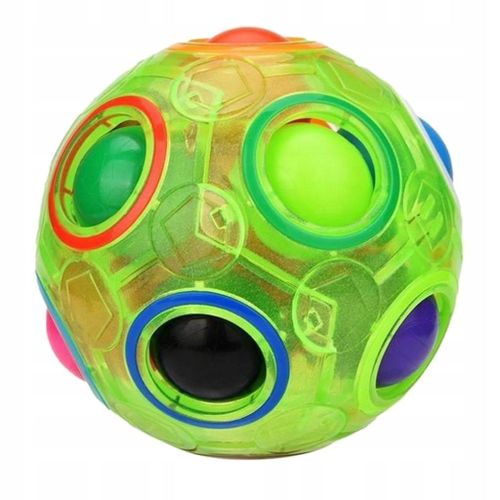 Jouet Fidget Rainbow Ball, Casse-Tête, Apprentissage Amusant Pour Enfants Et Étudiants, Vert