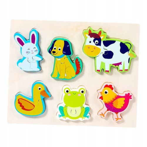 Puzzles En Bois Pour Tout-Petits, Jouets Montessori Pour 1 2 3 Ans Animal B