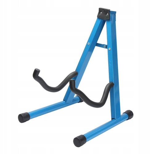 Support De Guitare Électrique Avec Pieds En Caoutchouc Et Bras Rembourrés, Portable, Bleu