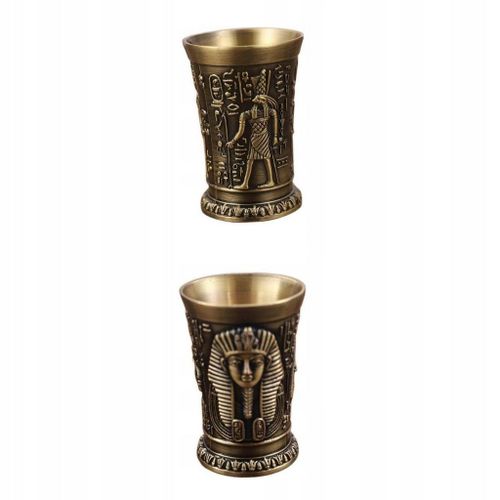 Lot De 2 Verres À Vin, Coupe À Vin, Motif Sculpté Rétro De L'égypte Ancienne