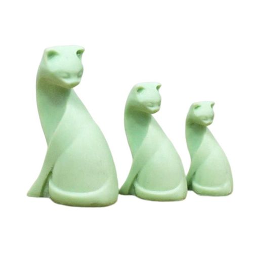 Petit ensemble de figurines de chat à faire soi-même, modèle miniature pour jouets verts