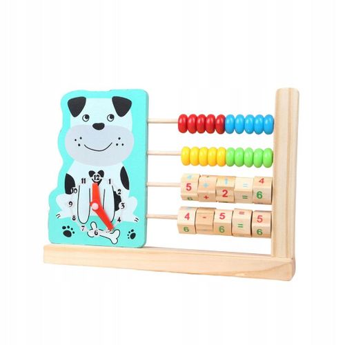 Horloge D'apprentissage, Jouet D'apprentissage Des Mathématiques En Bois, Jouet D'apprentissage Des Compétences En Forme De Chien