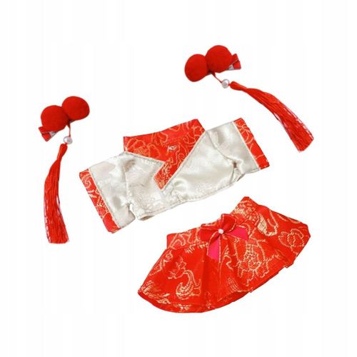 Vêtements de poupée Accessoires photo de mode Accessoires de poupée Tenue orange et blanche