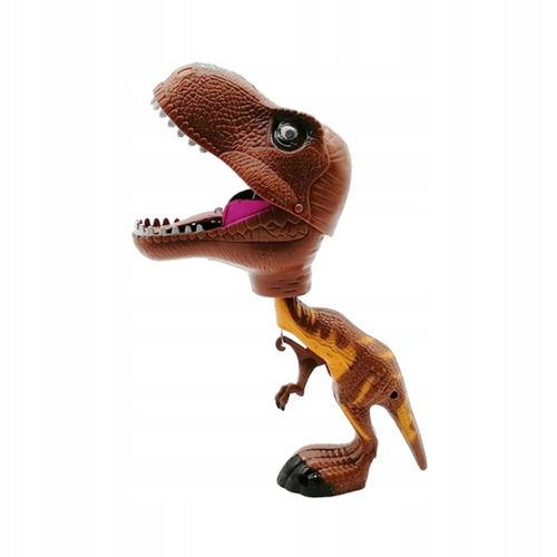 Poupée dinosaure à pince à main, nouveau jouet artisanal d'Halloween, dinosaure marron