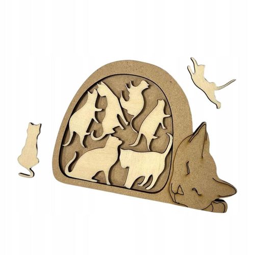Jouets Montessori, Jeu De Logique 3d En Bois, Jouet Éducatif Pour Enfants, Panier À Chat