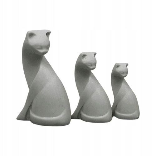 Petit ensemble de figurines de chat miniatures à faire soi-même pour gris