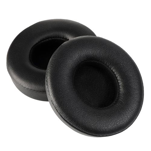 1 paire d'oreillettes de remplacement, isolation phonique, coussin d'oreille de protection élastique doux et respirant, couleur unie, compatible Bluetooth, coussinets d'oreille en éponge pour Beats SOLO2/SOLO3-Noir