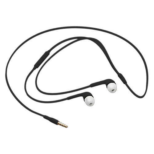 Écouteurs filaires avec microphone stéréo Surround, contrôle du fil des basses lourdes, réglage du Volume, appel compatible HD, prise Jack 3.5mm, écouteurs intra-auriculaires, casque de sport et de jeu, accessoires de mode-Noir