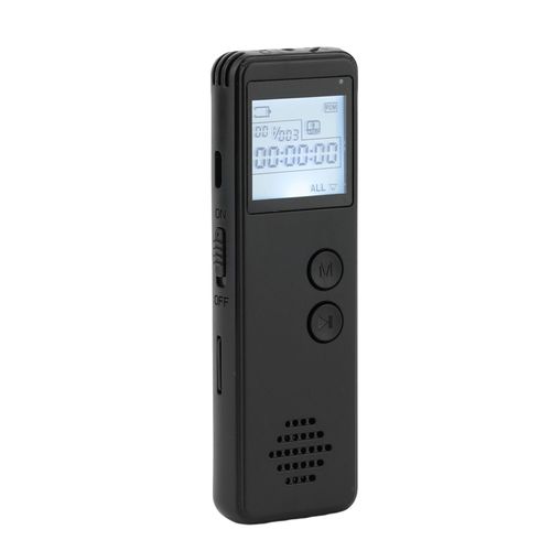 1 ensemble 32/16/4/8GB petit enregistreur vocal Mini enregistreur de réunion pratique à réduction de bruit ABS pour le bureau-16 Go Noir