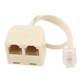 Adaptateur séparateur de ligne RJ11 6P4C mâle à femelle, prise téléphonique à 2 voies