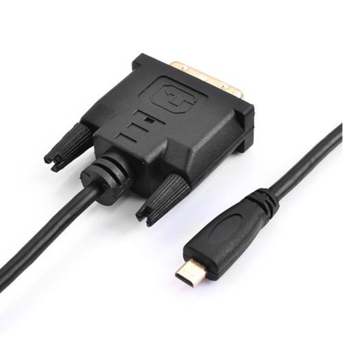 DOONJIEY  câble adaptateur Micro HDMI plaqué or, 0.3/1/1.8m, compatible avec DVI 24 + 1 broches pour HDTV-1,8 M