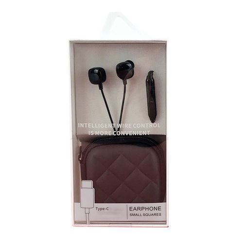 Écouteurs intra-auriculaires filaires de type C à réduction de bruit de dessin animé pour Huawei-Noir