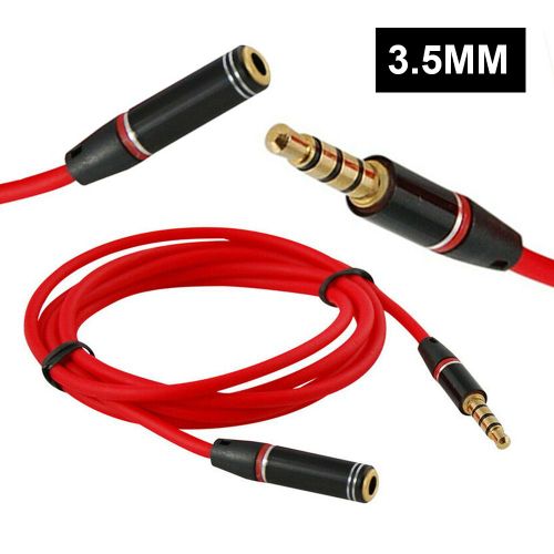 DOONJIEY 1,2 m 3,5 mm mâle à femelle 4 pôles câble d'extension AUX cordon audio stéréo