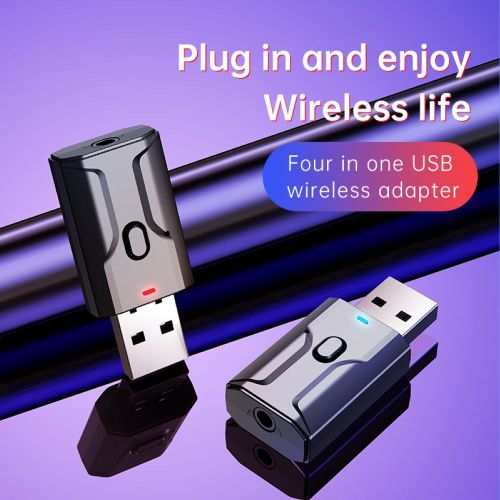 Adaptateur USB Bluetooth 5.0 Portable, stéréo, récepteur Audio AUX 3.5mm, transmetteur