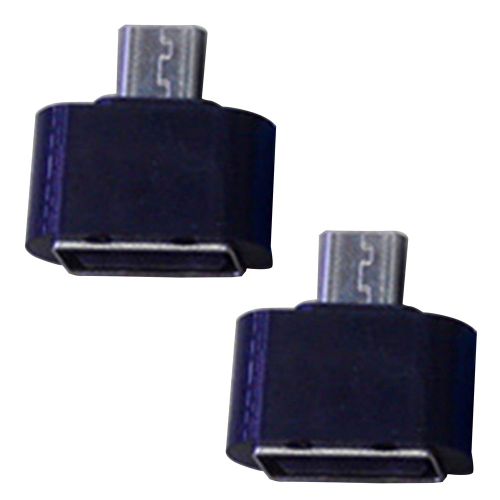 Adaptateur Micro USB mâle vers USB 2.0, convertisseur OTG pour tablette et téléphone Android, 2 pièces-Noir
