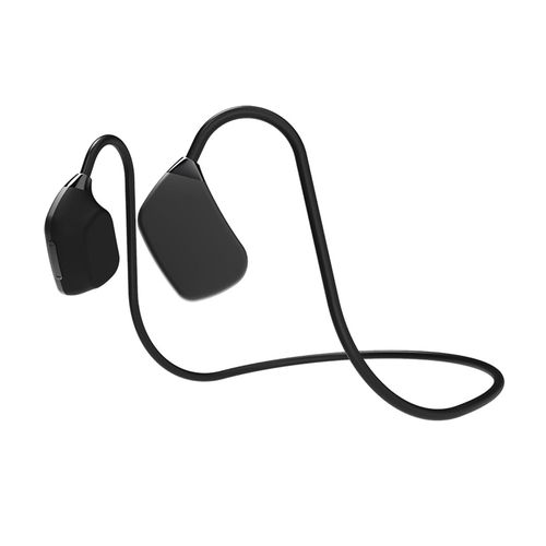 Écouteurs intra-auriculaires à Conduction osseuse, stéréo Surround, sans fil, Bluetooth, casque d'écoute, lecteur MP3 avec mémoire pour la course à pied-Noir B