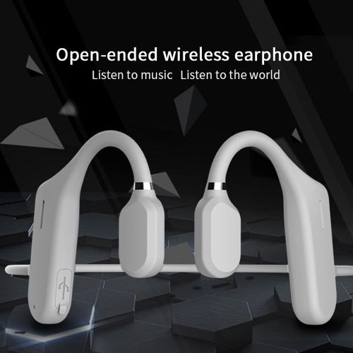 Écouteurs sans fil Bluetooth à Conduction osseuse, casque d'écoute pour Sport, course à pied, cyclisme-Noir