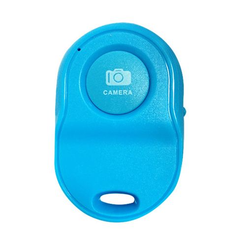 Mini télécommande Bluetooth longue Distance, contrôleur sans fil à un bouton, retardateur, obturateur de caméra pour prendre des Photos-Bleu