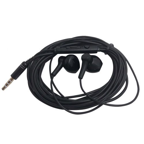 Câble de 3 mètres prise 3.5mm basse filaire écouteur diffusion casque de surveillance en direct-Noir avec micro