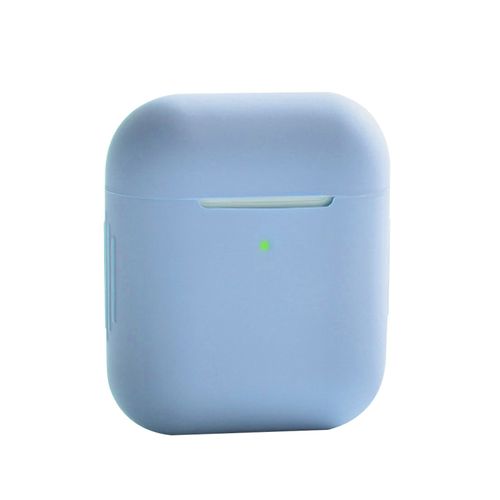 Étui de protection complet en Silicone pour écouteurs sans fil Anti-choc, pour Air-pods 1 2-Bleu ciel
