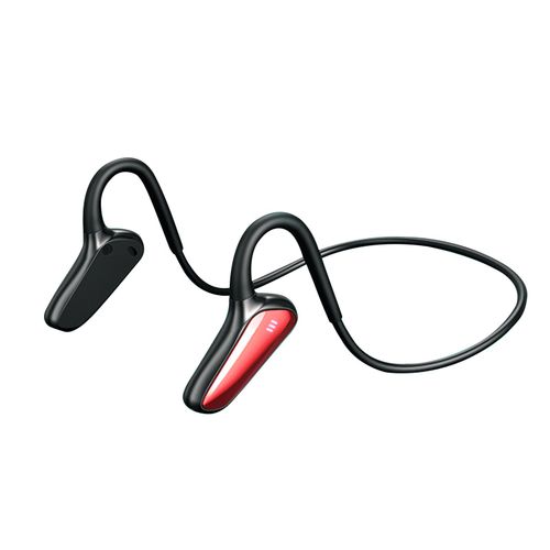 Écouteurs sans fil Bluetooth M-D8, à Conduction osseuse, portables, confortables, universels, pour le sport, 5.2-Rouge