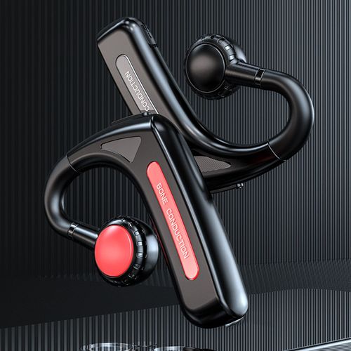 Écouteurs à Conduction osseuse M-618, étanche, longue durée de veille, crochet d'oreille, compatible Bluetooth 5.1, casque unique sans fil pour les entreprises, 1 pièce-Noir + Vert