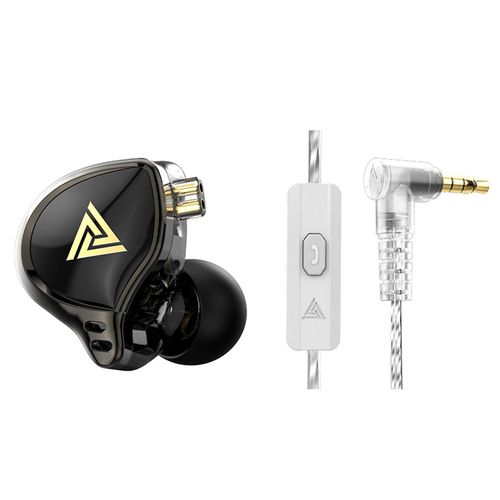 Pour QKZ AK6-Zeus écouteur filaire ergonomique bobine mobile Mega Bass son HiFi dans l'oreille musique écouteurs pour téléphone-Noir 2
