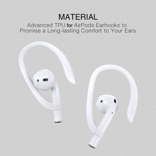 Écouteurs portables Anti-chute compatibles Bluetooth, 1 paire, crochets d'oreille pour Airpods 1 2-Violet