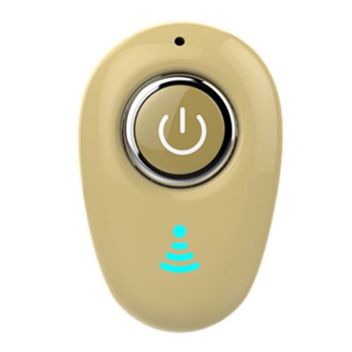 Mini écouteurs intra-auriculaires sans fil Bluetooth S650, 1 pièce, stéréo, bouton de commande, casque d'écoute-Doré