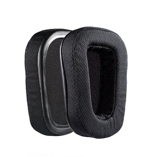 1 paire de coussinets d'oreille doux et respirants, accessoires de remplacement pour casque d'écoute Logitech G633 G933-B