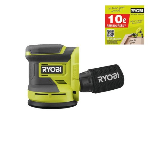 Ponceuse excentrique RYOBI - 18V One+ - Sans batterie ni chargeur - RROS18-0