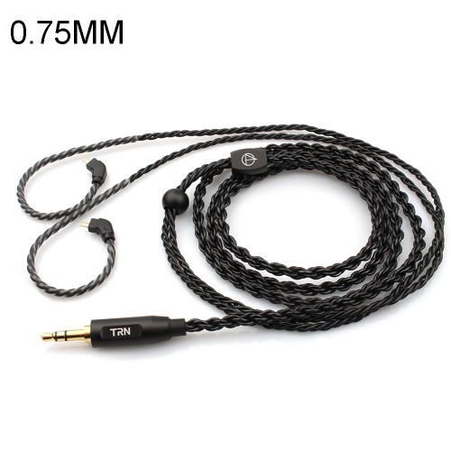TRN 0.75mm/0.78mm/MMCX remplacer le câble d'écouteurs filaire tressé-0,75 mm Norme
