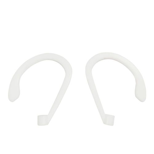 Écouteurs portables Anti-chute compatibles Bluetooth, 1 paire, crochets d'oreille pour Airpods 1 2-Blanc