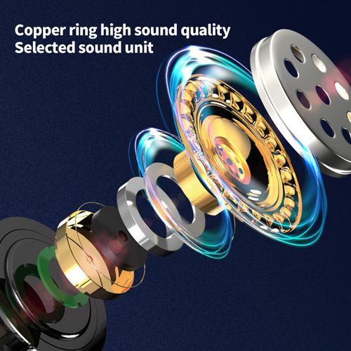 Écouteurs filaires V3, contrôle par fil, Plug Play, stéréo, réduction du bruit Surround, 3.5mm, basses lourdes, oreillettes de jeu pour la maison-3,5 mm doré