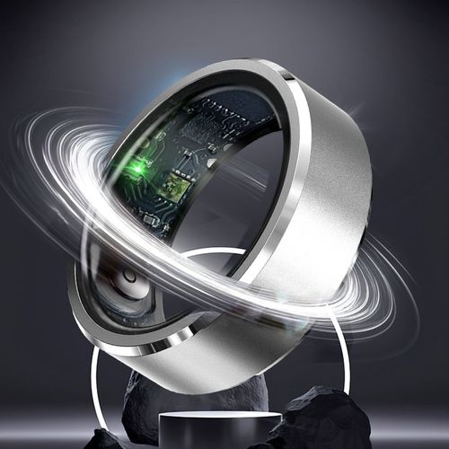 Anneau Intelligent De Haute Précision, Étanche Ip68, Moniteur D'activité Physique, Avec Moniteur De Fréquence Cardiaque Et De Pression Artérielle, Pour Hommes Et Femmes-Argent Us 12