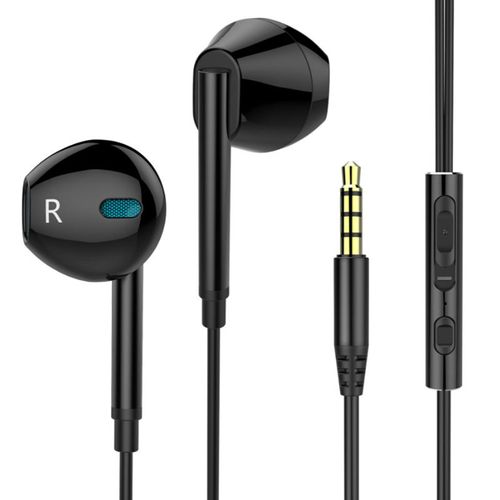 Écouteurs filaires M15, haute fidélité, réduction du bruit, légers, intra-auriculaires, 3.5mm, oreillettes de jeu Surround pour les appels-Noir