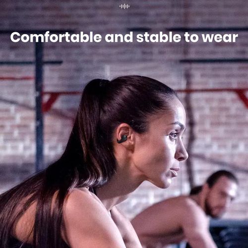 Écouteurs sans fil à Conduction osseuse, Clip d'oreille, longue durée de veille, faible latence, compatible Bluetooth 5.3, écouteurs sensibles, fourniture de sport-Noir